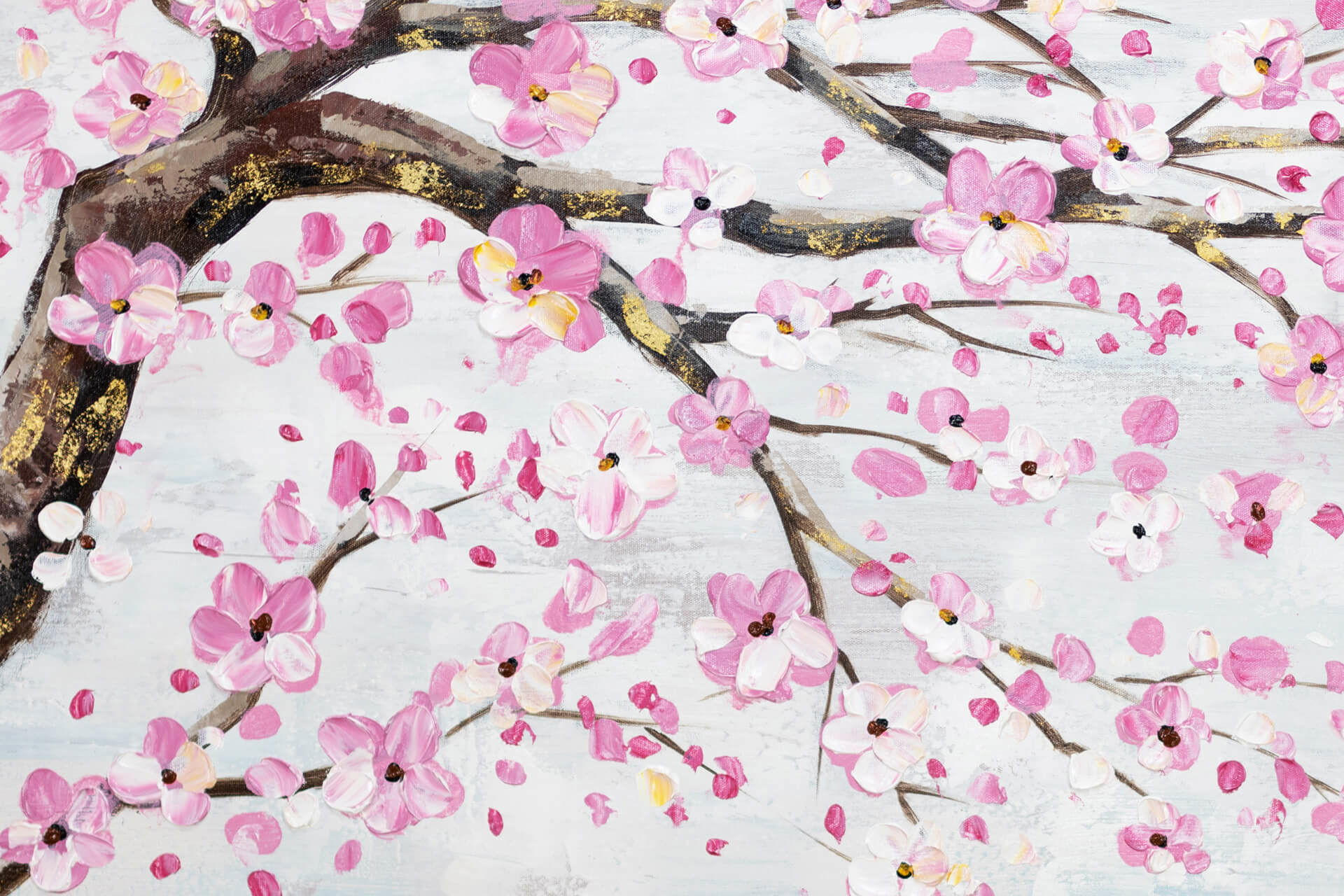 ÖLGEMÄLDE 120/60 cm - Pink, Holz/Textil (1.7/60cm) - KUNSTLOFT