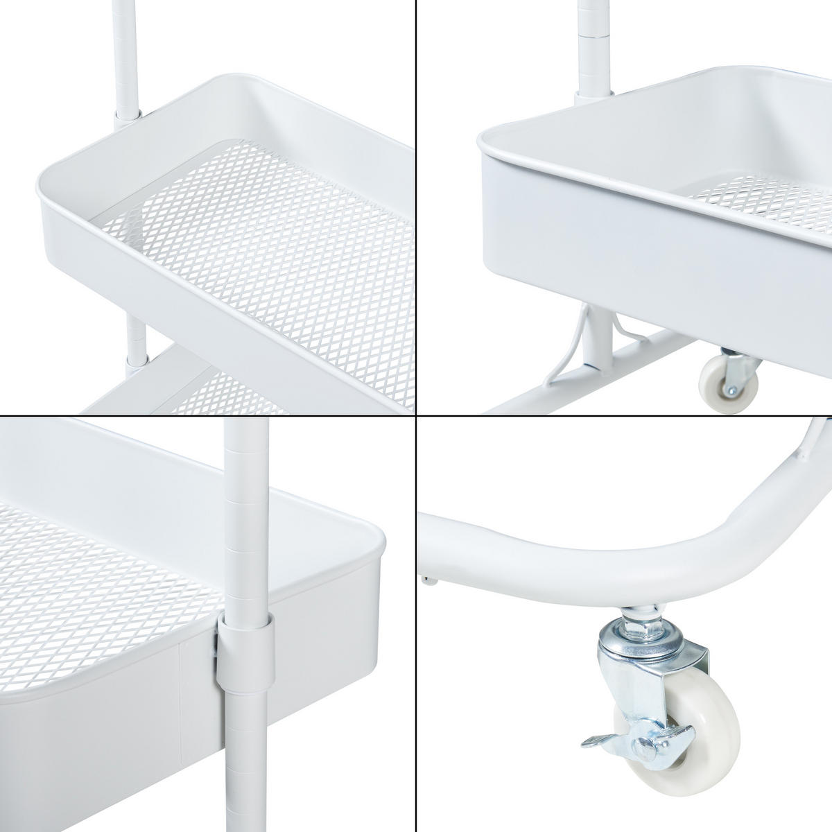GARDEROBENSTÄNDER Kumad - Weiß, Metall (58/174.5/36cm) - [en.casa]