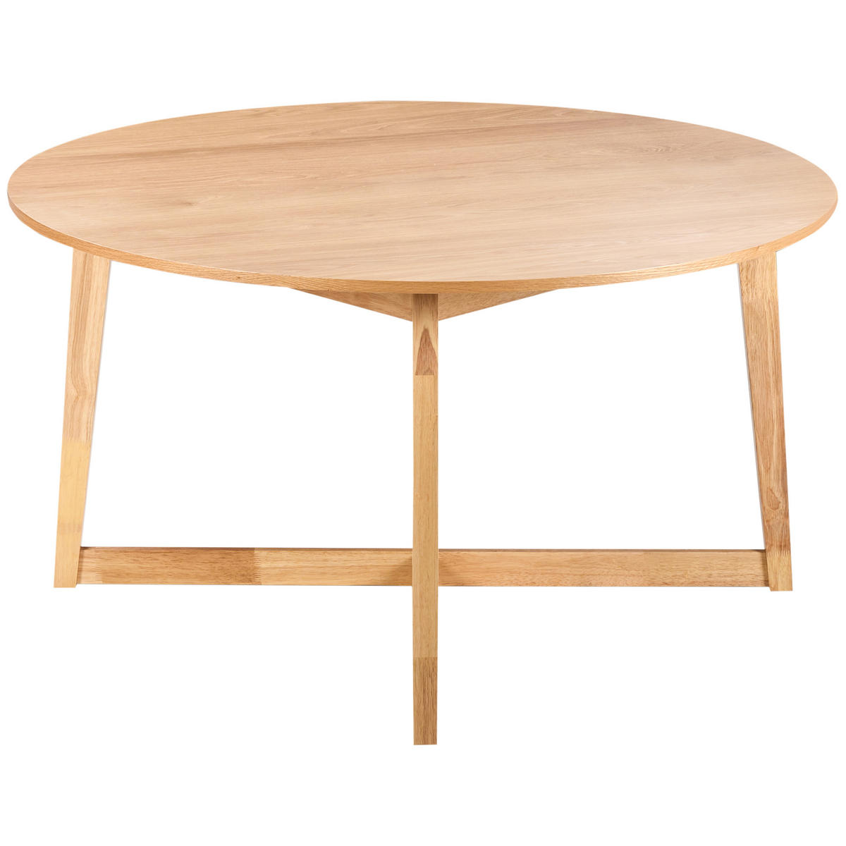 JÍDELNÍ STŮL Světlý Dub 140/140 cm Waipori - hnědá, kompozitní dřevo (140/140/75cm) - Beliani
