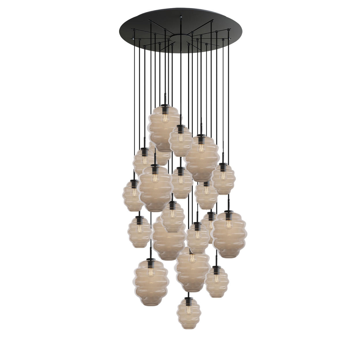 s.luce Galerieleuchte Klar, Schwarz 18x20x18 cm