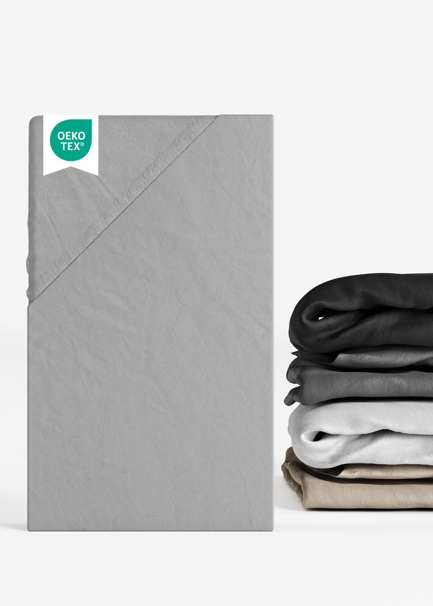 SPANNBETTLAKEN 60x120 cm Jersey grau | Spannbetttuch für Laufgitter & Babymatratzen - Grau, Textil (60/120cm) - Sämann – make a difference.