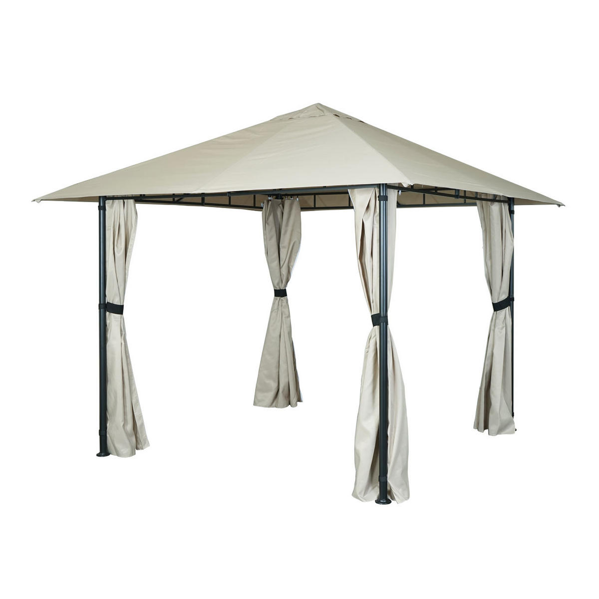 PERGOLA 255x300x300cm Seitenwand Creme-Beige - Creme, Metall (300/255/300cm) - BERLINLODGE