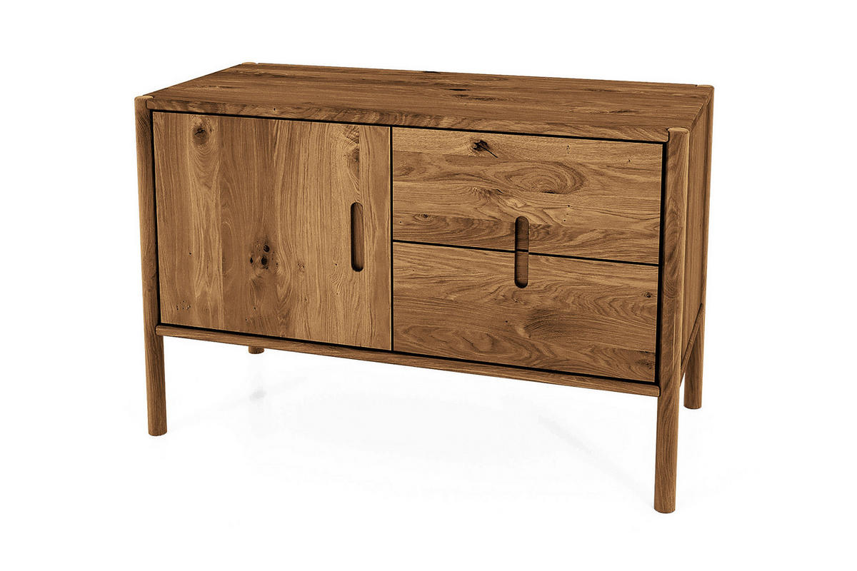 KOMMODE INA Wildeiche - Alteiche, Holz (97/64/46cm) - byoak
