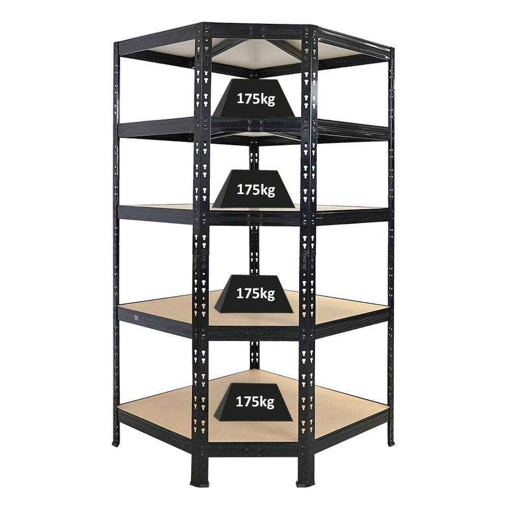 ECKREGAL Tiger Schwarz HxBxT 180x90x60 cm Fachlast 175kg - Schwarz, Metall (90/180/60cm) - PROREGAL