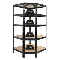 ECKREGAL Tiger Schwarz HxBxT 180x90x60 cm Fachlast 175kg - Schwarz, Metall (90/180/60cm) - PROREGAL