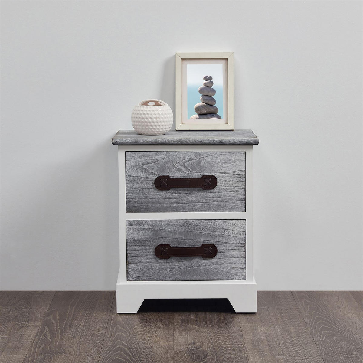 NACHTTISCH SALERNO - Weiß, Holz (35/41/27cm) - CARO-Möbel