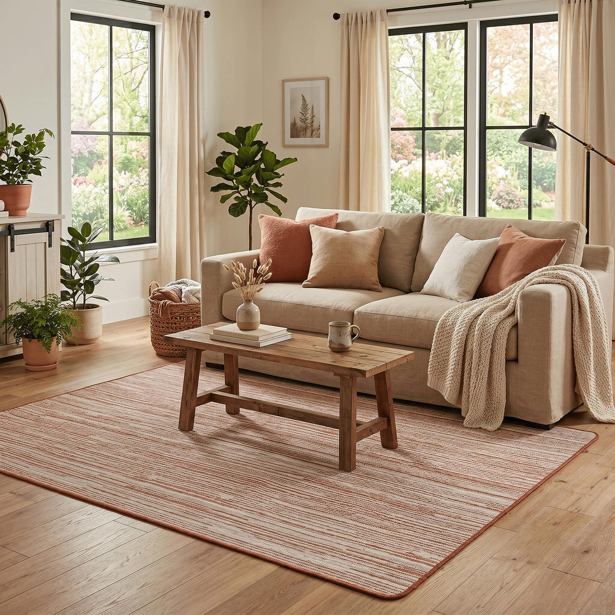 IN- UND OUTDOOR TEPPICH BEIDSEITIG NEWPORT DESIGN - Terracotta, Textil (200/250cm) - Snapstyle