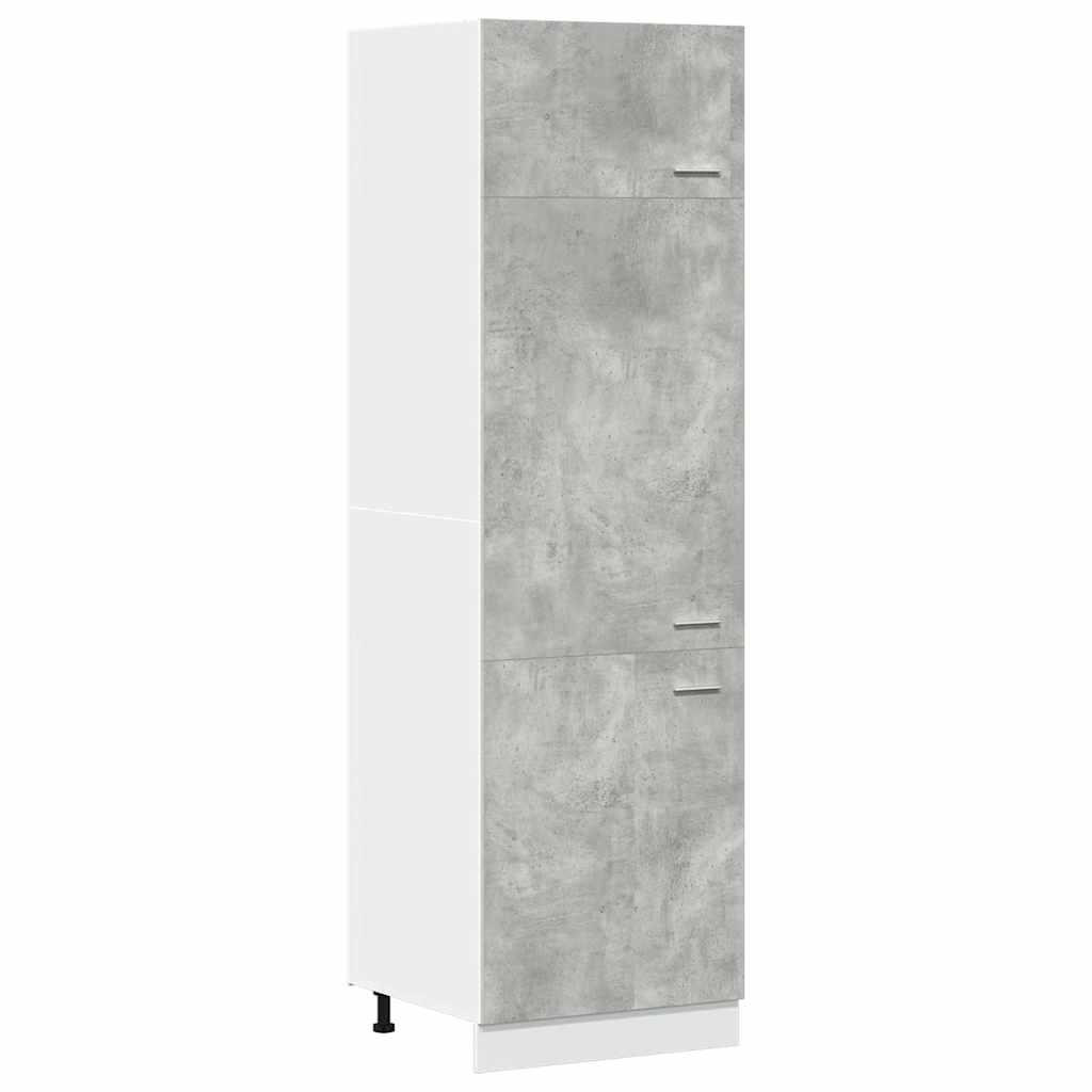 KÜHLUMBAUSCHRANK Lyon Betongrau 60/57/207 Cm Holzwerkstoff - Grau, Holzwerkstoff (57/207/60cm) - vidaXL