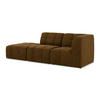 ECKSOFA Links Samt Stoff Gelb - Currygelb/Schwarz, Holzwerkstoff/Kunststoff (240/90cm) - Makamii