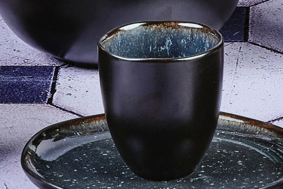 BECHER Iris 150ml - 6er-Set - Nachtblau - Blau, Keramik (0.15L) - Björn