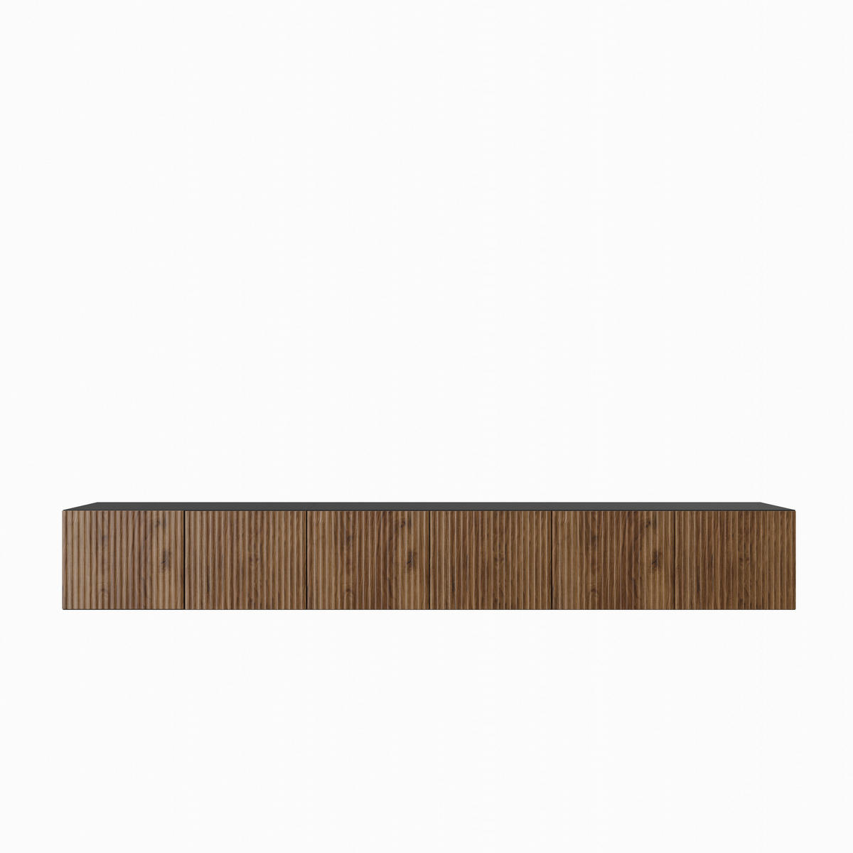 TV-SCHRANK Noe 300 cm, sechstürig, schwarz, catania - Schwarz/Braun, Kunststoff (300/41/40cm) - Margaret Hadas24