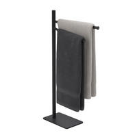 HANDTUCHSTÄNDER - Schwarz, Metall (33.5/78/14cm) - Relaxdays