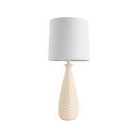TISCHLAMPE MELVA - Große Tischlampe, Creme - Creme, Textil (30/30/71cm) - Home Deluxe
