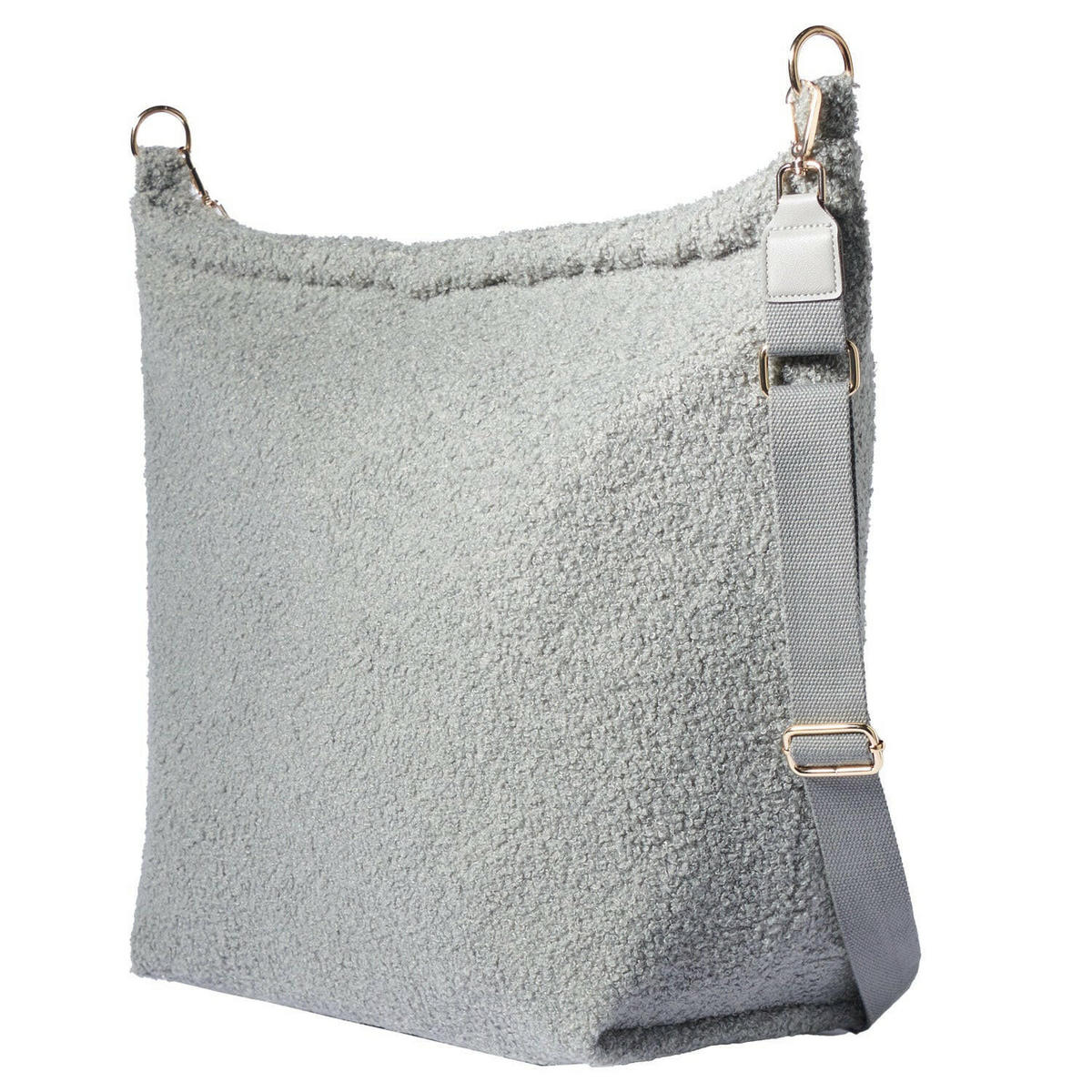 MOM Bag Teddy Bouclé Grau - Grau, Textil (60/10/45cm) - nordic coast company