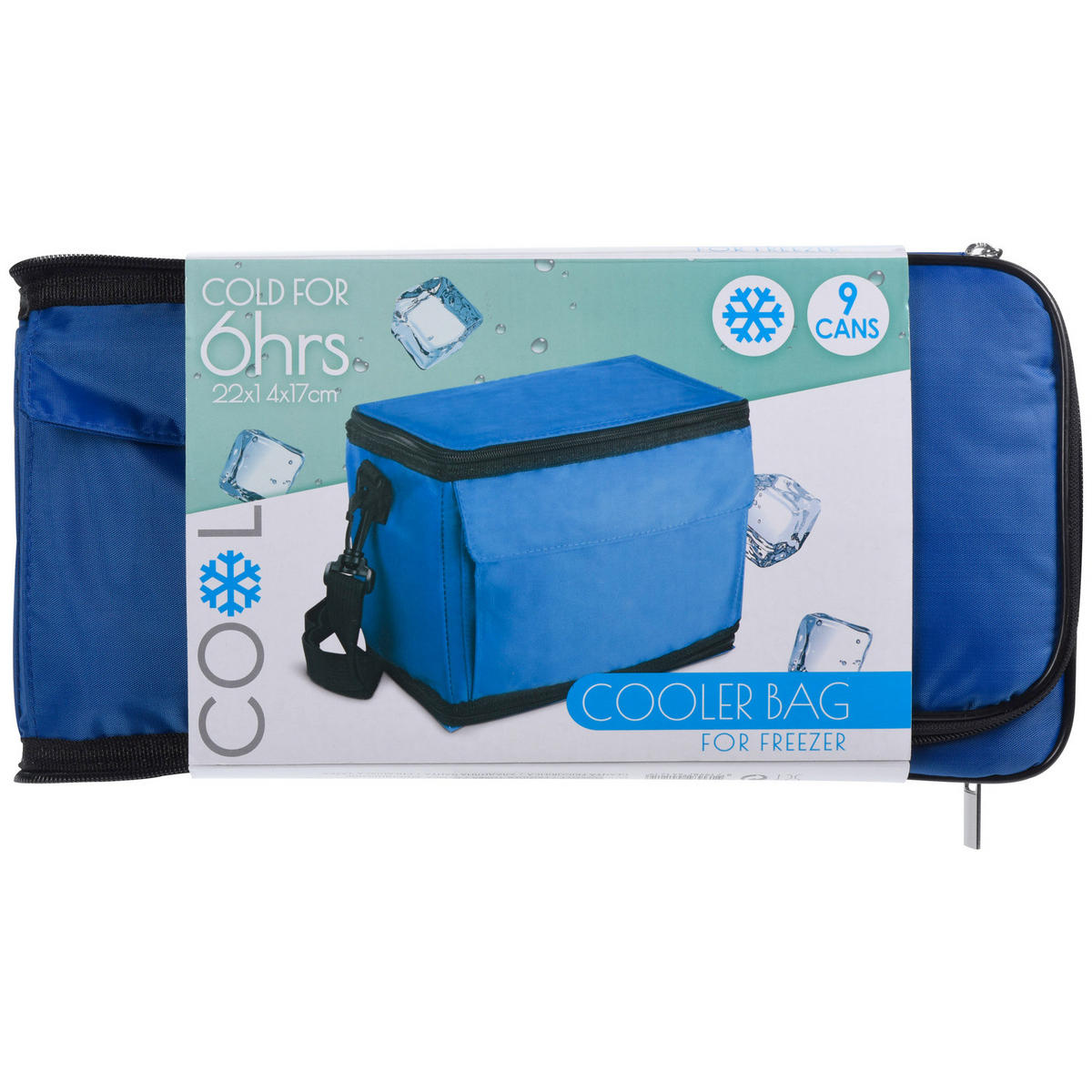 KÜHLTASCHE mit Gel-Kühlakku 9 Dosen dunkelblau-schwarz - Dunkelblau, Textil (22/17cm) - Excellent Houseware