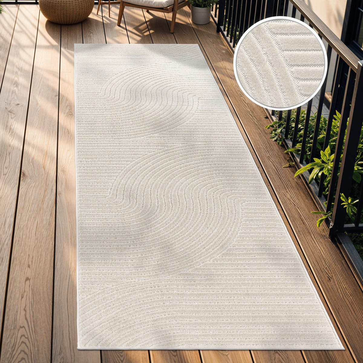 OUTDOORTEPPICH 80/250 cm Cotton 233 - Creme, Textil (80/250cm) - Paco Home