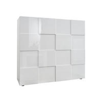SIDEBOARD mit 2 Türen L121 cm - Dama - Weiß, Holz/Holzwerkstoff (42/111/121cm) - Calicosy