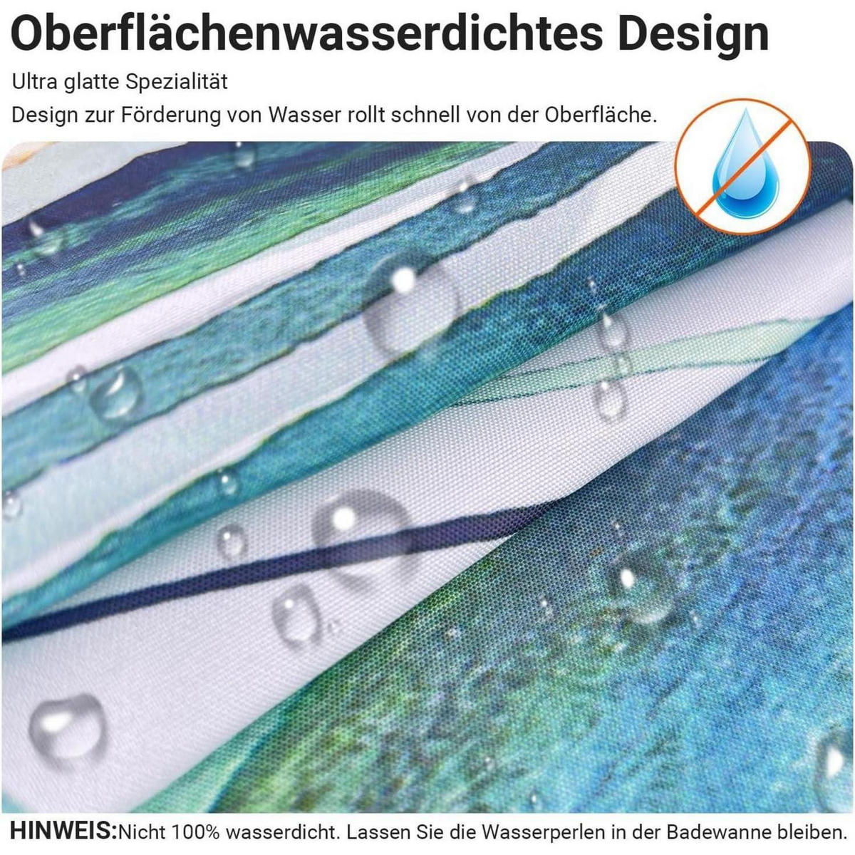 DUSCHVORHANG Grün Blätter 120 x 200 cm - Grün, Textil (120/200cm)
