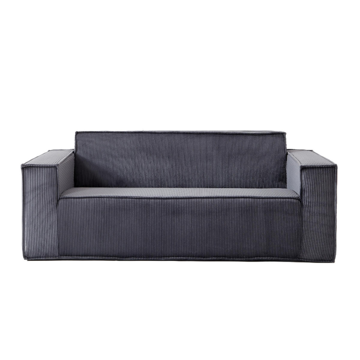 DVOUMÍSTNÁ POHOVKA šedý manšestr s pružinovým jádrem, bez nutnosti montáže - šedá, textil (178/70/86cm) - Urban Meuble