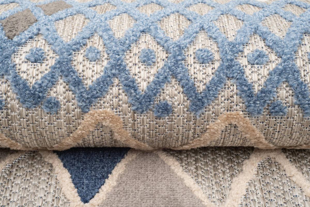 TEPPICH PATIO Grau 140/200 cm - Grau, Kunststoff (140/200cm) - Tapiso