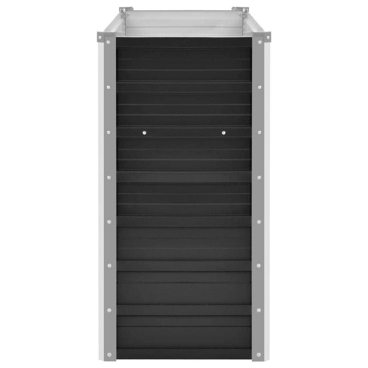 HOCHBEET für Garten OSKAR Anthrazit 160x40x77 cm Metall - Anthrazit, Metall (160/77/40cm) - DELUKE