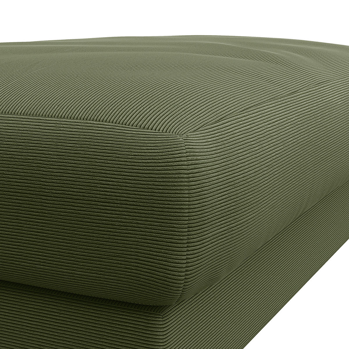 POLSTERHOCKER - Schwarz/Grün, Kunststoff/Textil (107/77/41cm) - home24