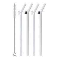 TRINKHALM-SET Long Drink Halloween - Schwarz/Weiß, Glas (0.8/20cm) - Butlers