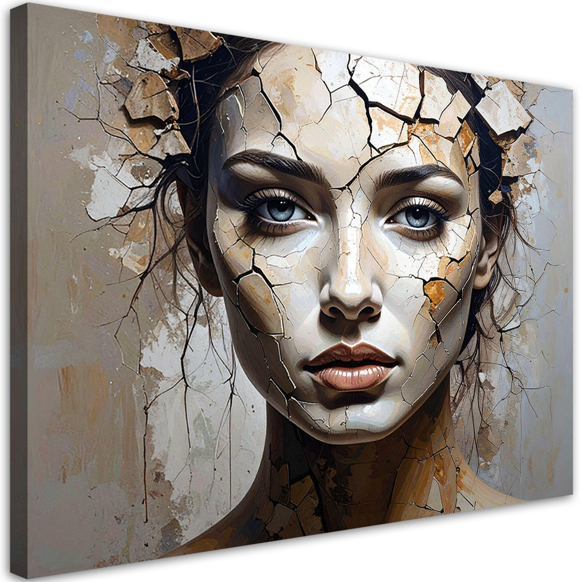 Feeby Leinwandbild, Beige 60x40 cm