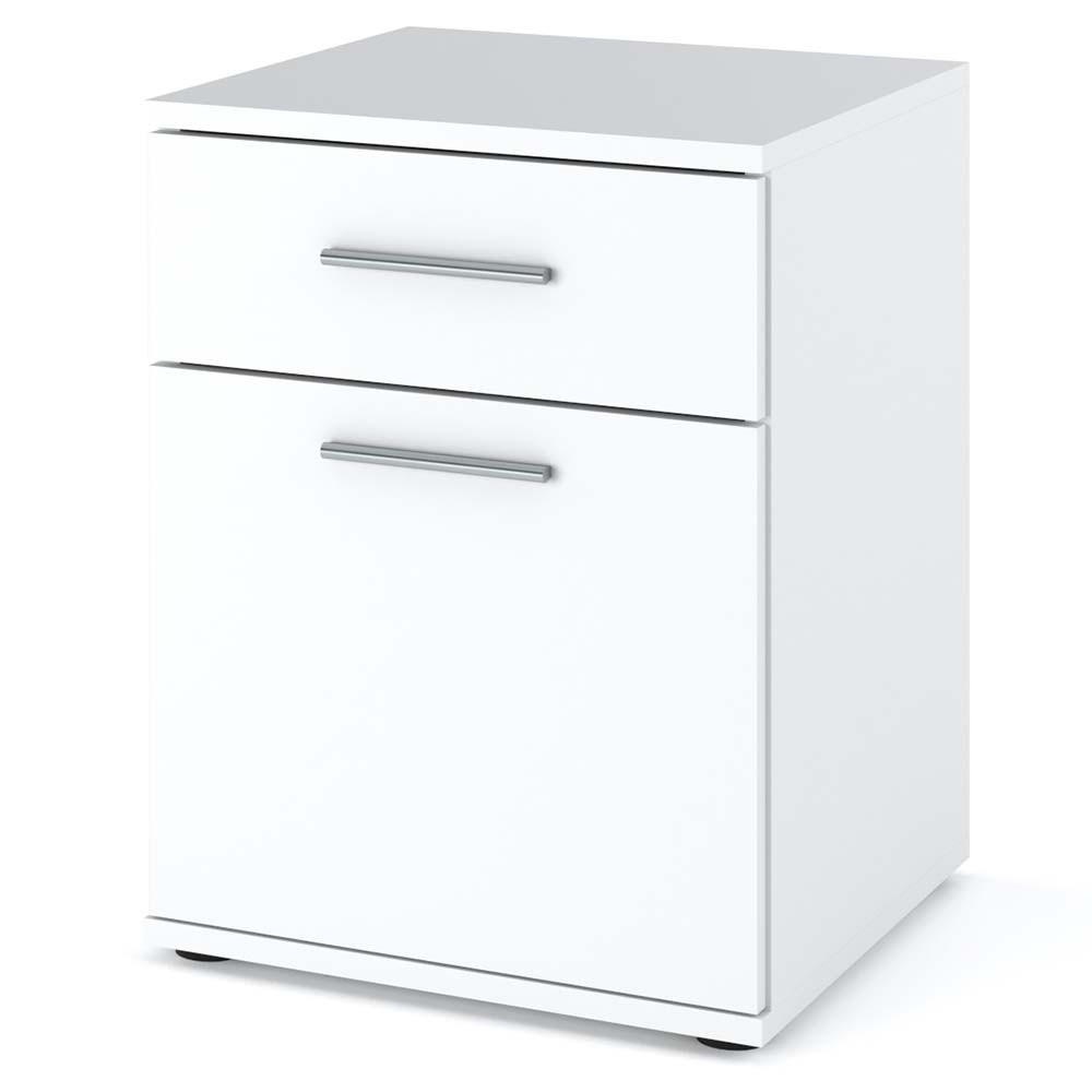 NACHTTISCH – Weiß matt - Weiß, Holz (40/52/40.5cm) - Stiv Meble