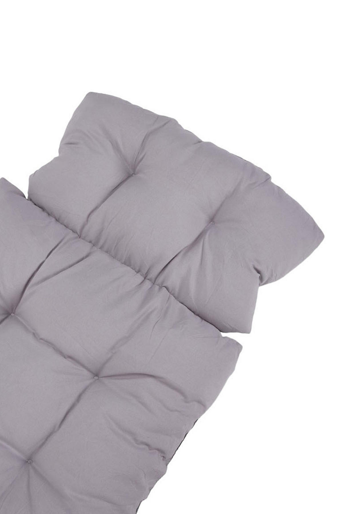 LIEGEKISSEN aus Polyester in Grau Gepolstertes für den Außenbereich 180 cm B x 55 cm - Grau, Textil (55/71/180cm) - Livingandhome