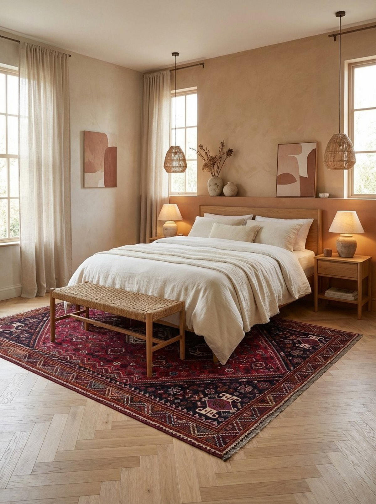 TEPPICH Gashgai Rot 300/198 cm Schurwolle - Rot, Textil (198/300cm) - Looma