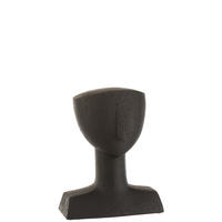 FIGUR LEA - Polyresin - Schwarz - Schwarz, Glas/Naturmaterialien (16.5/31/23.5cm) - J-Line