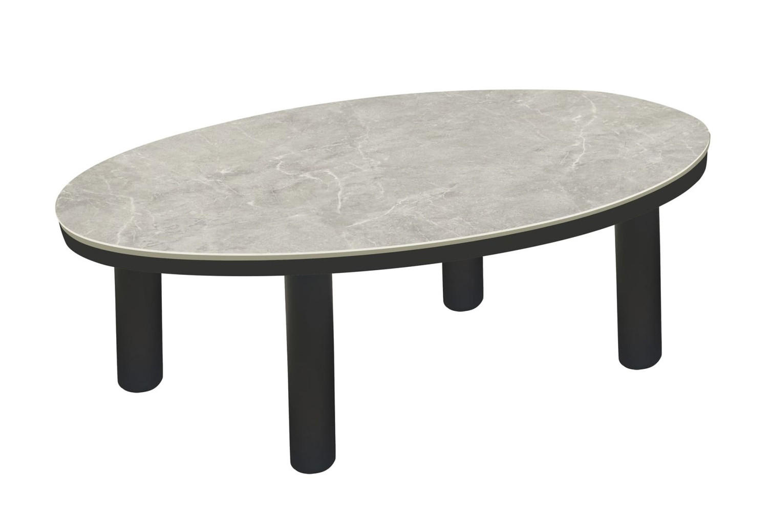 LOUNGETISCH Madison 110x69x35 cm, Anthrazit, Keramik - Anthrazit, Keramik (110/69/35cm) - dasmöbelwerk