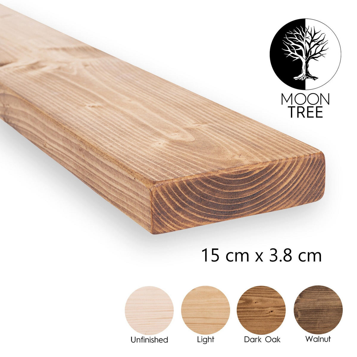 WANDREGAL rustikales 15/3,8/70 cm hell - Hellbraun, Holz (70/3.8/15cm)