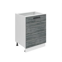 KÜCHENUNTERSCHRANK 60 cm SD, ohne Arbeitsplatte, mit 1 Tür, Glamour Wood - Silbereichenfarben, Holz (60/82/51.6cm) - B BELINI GROUP