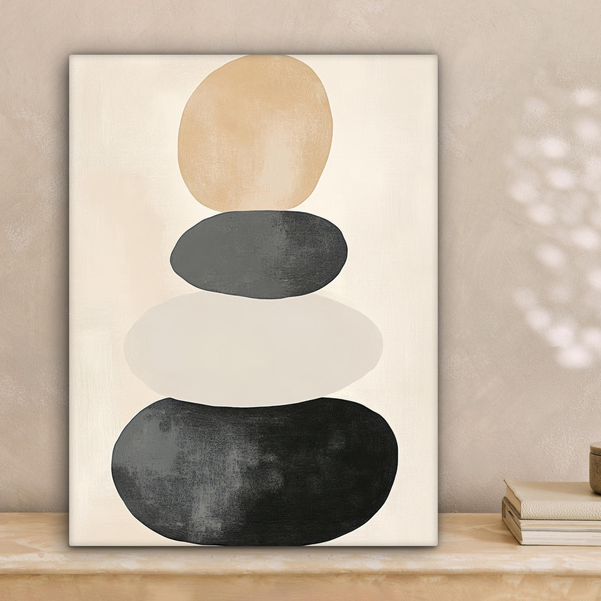 LEINWANDBILD Japandi - Wabi sabi - Beige 30x40 cm - Taupe, Textil (30/40cm) - MuchoWow
