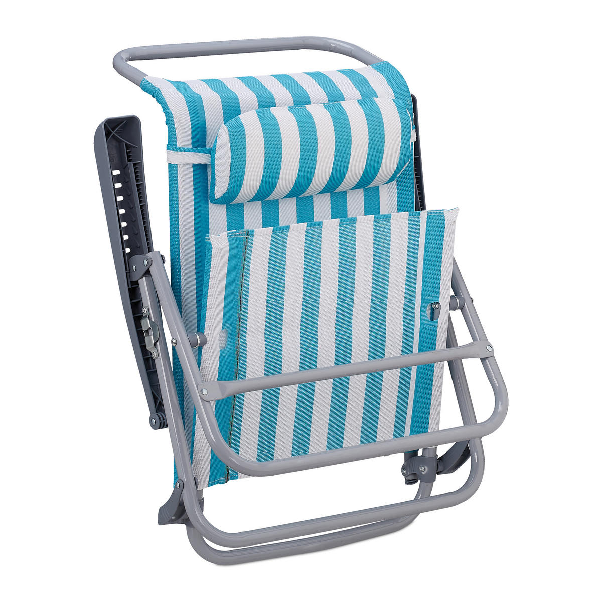 KLAPPLIEGESTUHL - Multicolor, Kunststoff/Textil (59/78/85cm) - Relaxdays