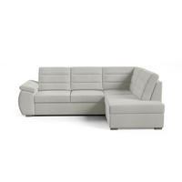 ECKSCHLAFSOFA - Ecksofa Gardenia - Hellgrau -Rechts - Hellgrau, Holzwerkstoff (264/190cm) - Möblo