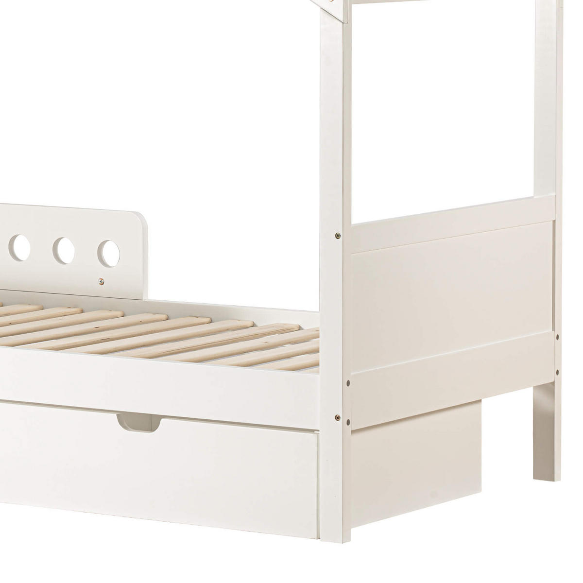 KINDERBETT Weiß 86/170/151 cm - Weiß, Holz (170/151/86cm)