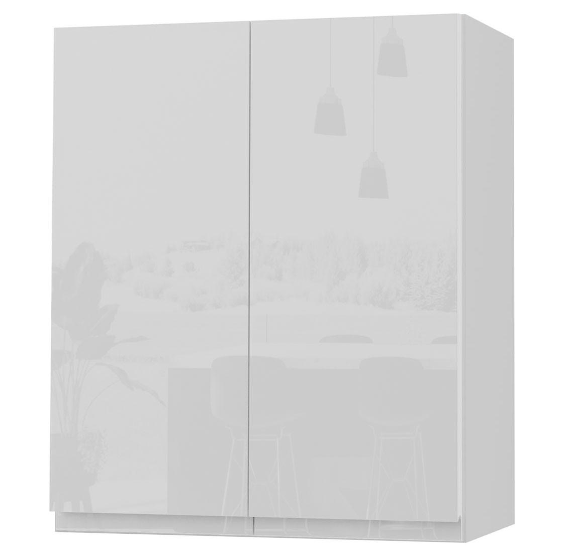 HÄNGESCHRANK Florence W3/60 Weiß / RAL 9003 signalweiß HG 60 / 32,5 / 72cm - Weiß Hochglanz/Weiß, Holz/Holzwerkstoff (60/72/32.5cm) - Feldmann-Wohnen