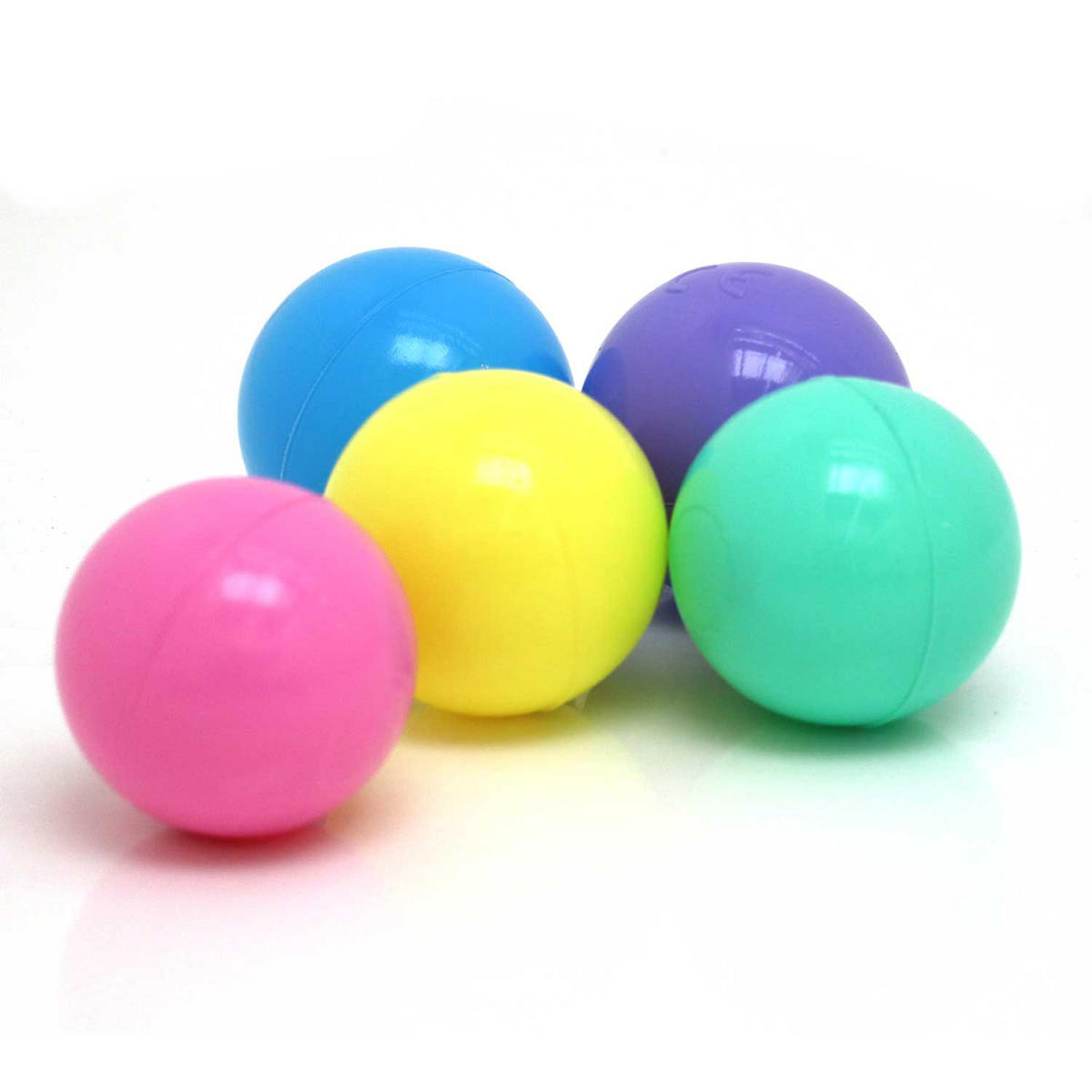 BÄLLEBAD-BÄLLE 100 Stück, Macaron, 5.5cm - Multicolor, Kunststoff (5.5/5.5/5.5cm) - Littletom