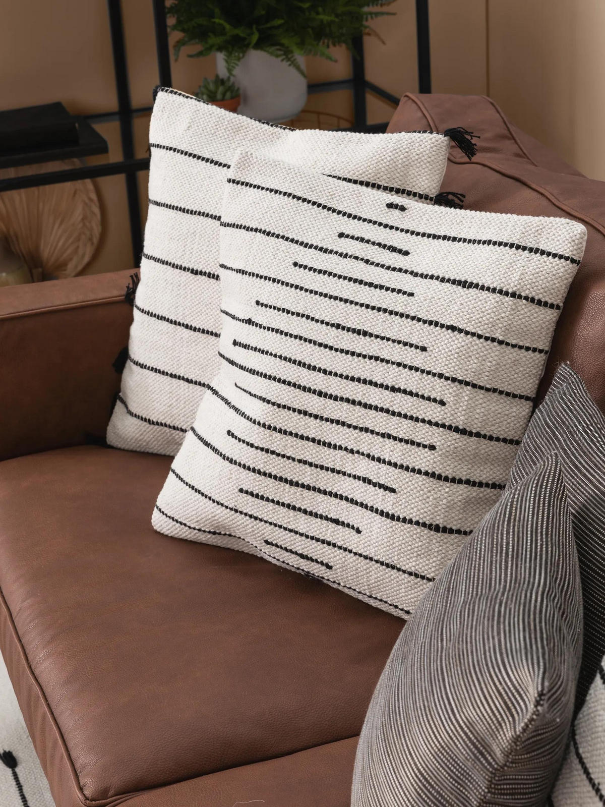 KISSENBEZUG Bo Ivory 45x45 cm - Creme, Textil (45/45cm) - benuta Pop