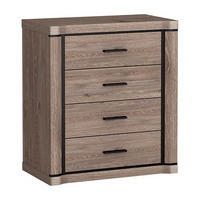 KOMMODE Dallas D-4 80,5 x 91 x 45 cm Trüffeleiche - Trüffeleichefarben, Holzwerkstoff/Kunststoff (80.5/91/45cm) - Koseto