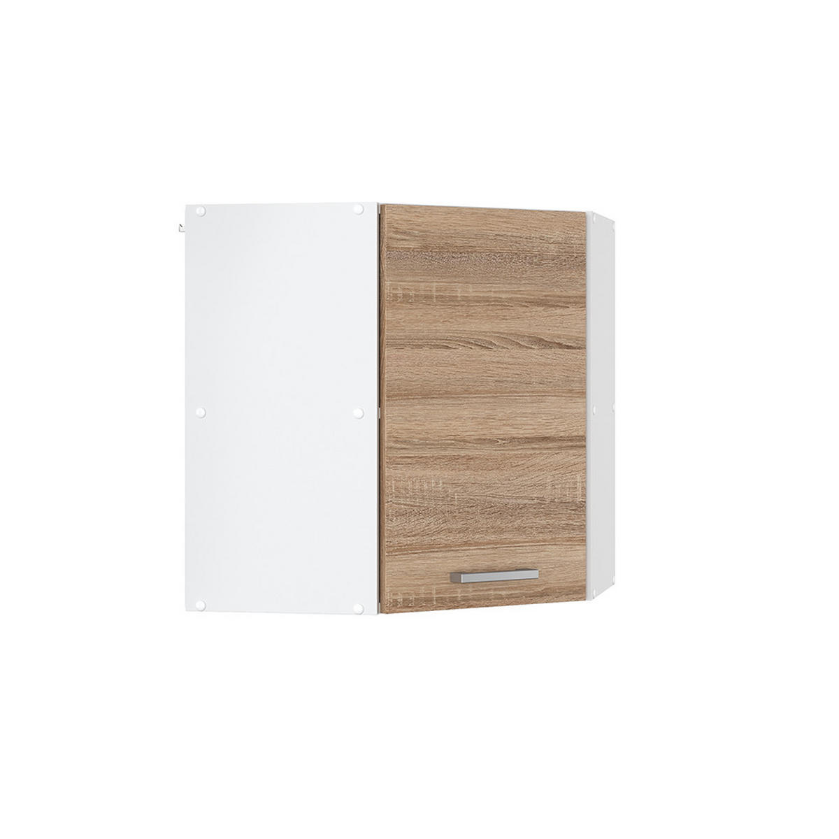 ECKHÄNGESCHRANK R-Line Sonoma 57 cm - Weiß/Sonoma Eiche, Holzwerkstoff (57/60/34.1cm) - Vicco