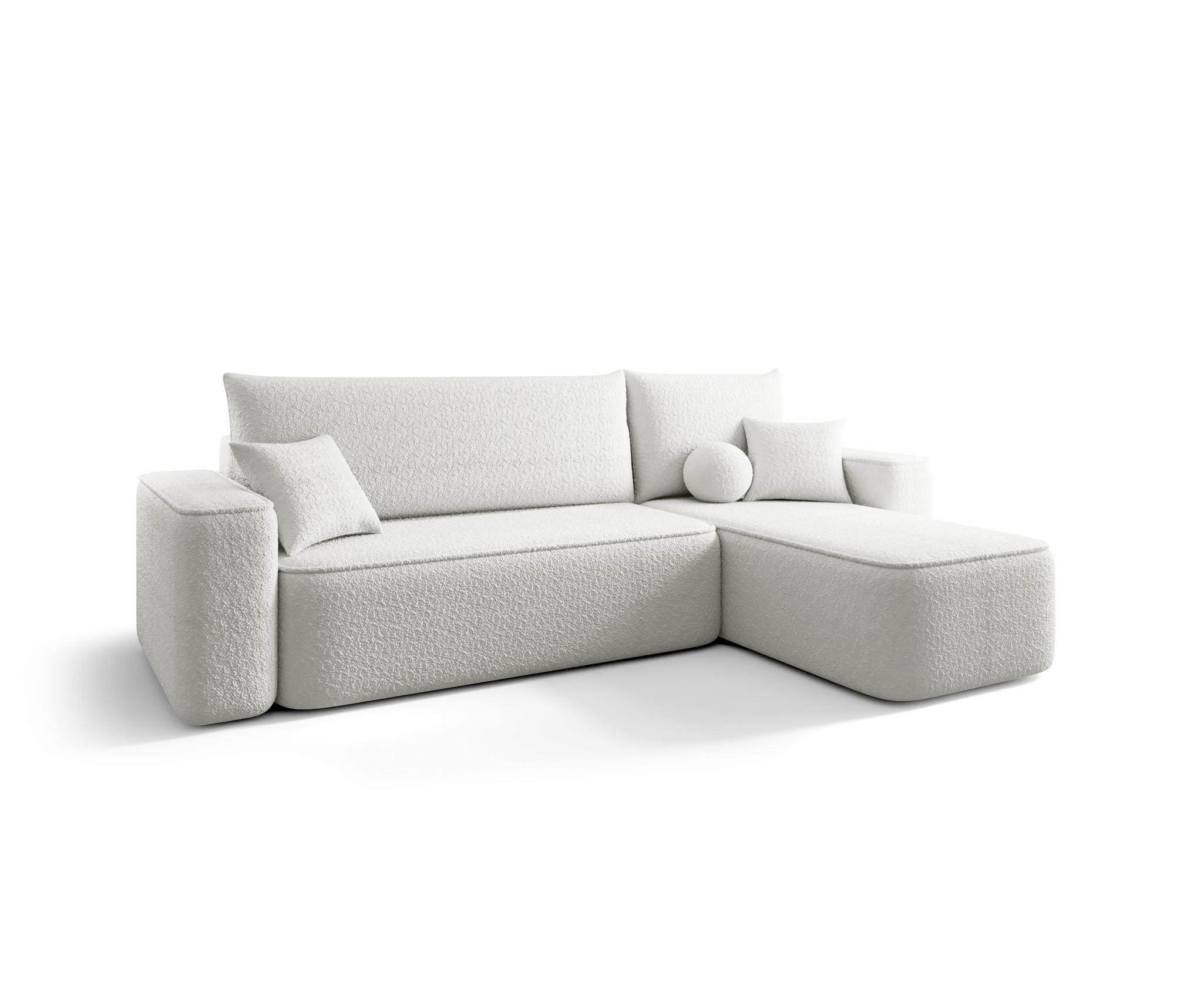 ECKSOFA Agepo Stoff Quelle - Weiß, Holzwerkstoff/Textil (250/150cm) - Fun Möbel