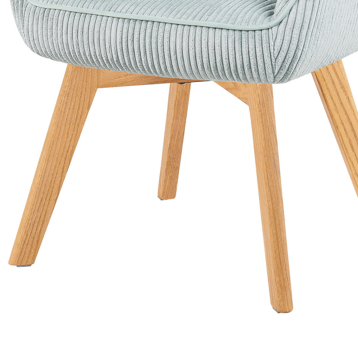 ARMLEHNSTUHL Mika-Jara 2er-Set - Honigeiche/Hellblau, Eichenholz/Holz (60/82/61cm) - DUBI Möbel