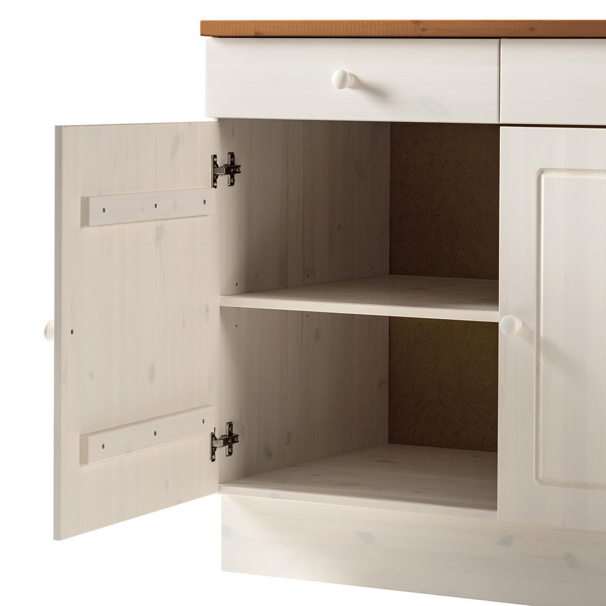 UNTERSCHRANK - Kiefer massiv - Kieferfarben, Holz (100/85/60cm) - home24