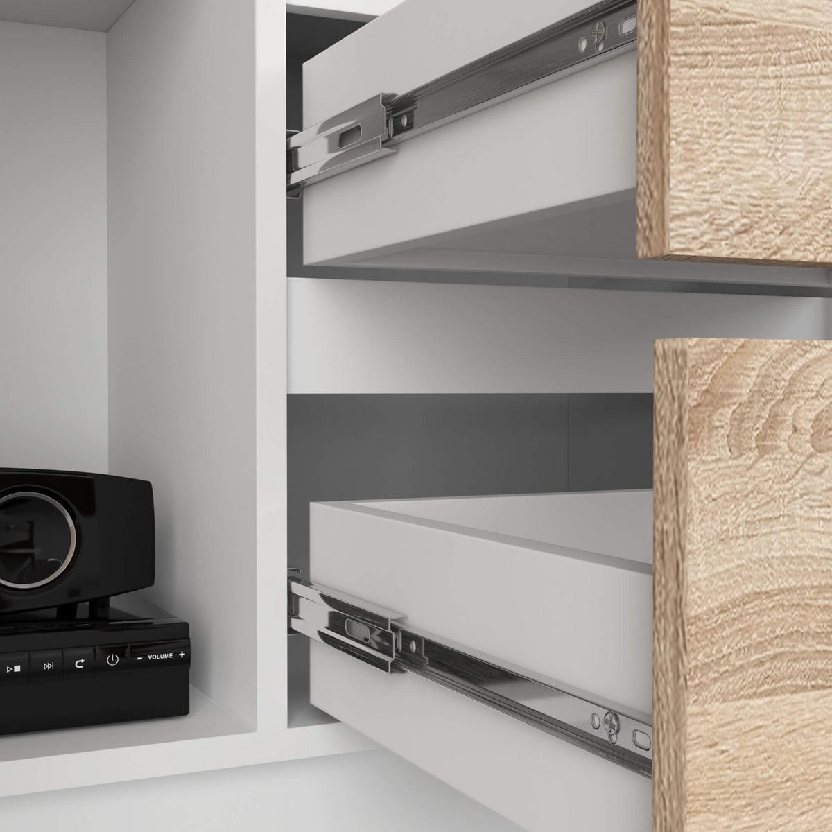 MEHRZWECKSCHRANK Weiß, Sonoma Eiche 80x180x35 cm - Weiß/Sonoma Eiche, Holzwerkstoff (80/180/35cm) - Akord