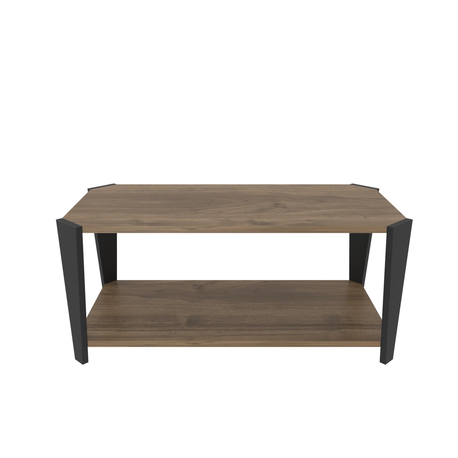 COUCHTISCH Monaco - Schwarz/Braun, Holzwerkstoff (91/47.5/33cm) - Decorotika