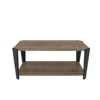 COUCHTISCH Monaco - Schwarz/Braun, Holzwerkstoff (91/47.5/33cm) - Decorotika